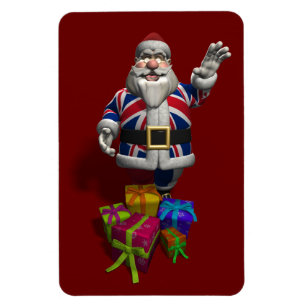 British Santa Claus Magnet