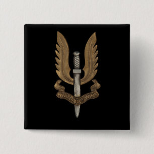 British SAS 2 Inch Square Button