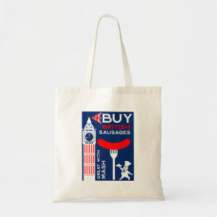 British Sausage And Mash Kitchen Tote Bag