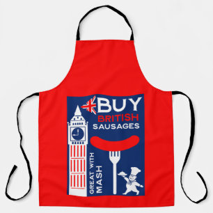British Sausages Food Nostalgia Apron