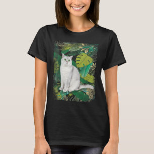 British Short Hair Shorthair Cat Tropical Hawaii V T-Shirt
