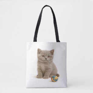 British Shorthair and Yarn Ball Bliss Tote Bag