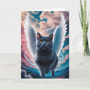 British Shorthair Angel Sympathy  Card