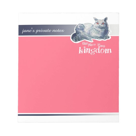 british shorthair cat cartoon style illustration notepad