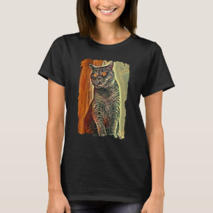 British Shorthair Cat Cute Cats Mom And Cat Dad T-Shirt