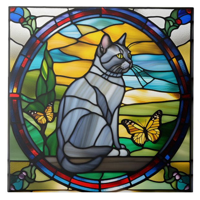 British Shorthair Cat Decorative Tile (Front)