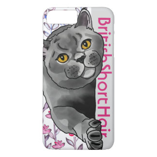 British Shorthair Cat + Pet Name iPhone 8 Plus/7 Plus Case