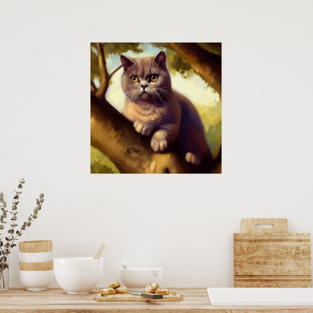 British Shorthair Cat Poster (Kitchen)
