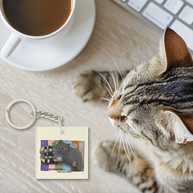 British Shorthair Cat Sandals Funny Cute Keychain (Creator Uploaded)