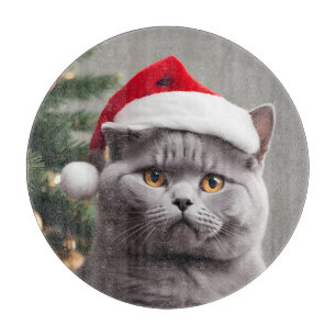 British Shorthair Christmas Cutting Board