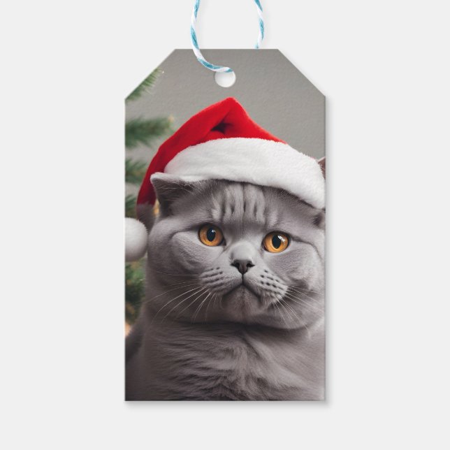 British Shorthair Christmas Gift Tags (Front)