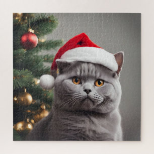 British Shorthair Christmas Jigsaw Puzzle