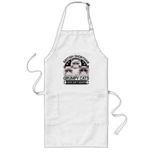 British Shorthair Grumpy Cats Long Apron