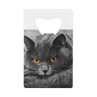 British Shorthair Kitty Credit Card Bottle Opener