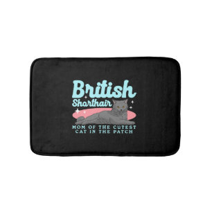 British Shorthair Mom Cat Owner Bath Mat