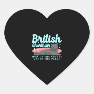 British Shorthair Mom Cat Owner Heart Sticker