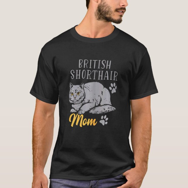 British Shorthair Mom Shorthair Cat Women T-Shirt (Front)