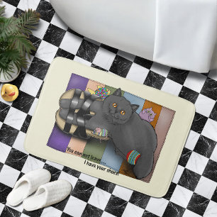 British Shorthair Sandals Beach Ready Funny  Bath Mat