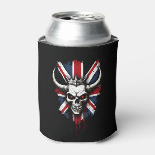 British Skull England UK Flag Premium T-Shirt (1) Can Cooler