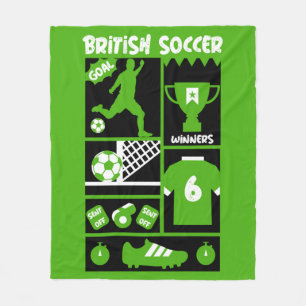 British Soccer  Fleece Blanket