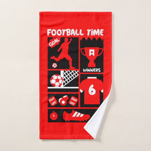 British Soccer Football  Bath Towel Set (Hand Towel)