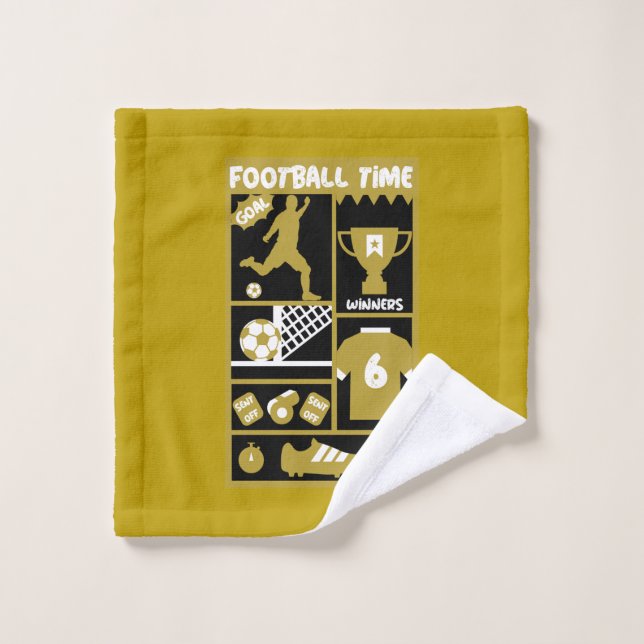 British Soccer Football        Bath Towel Set (Wash Cloth)