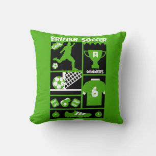 British Soccer  Throw Pillow