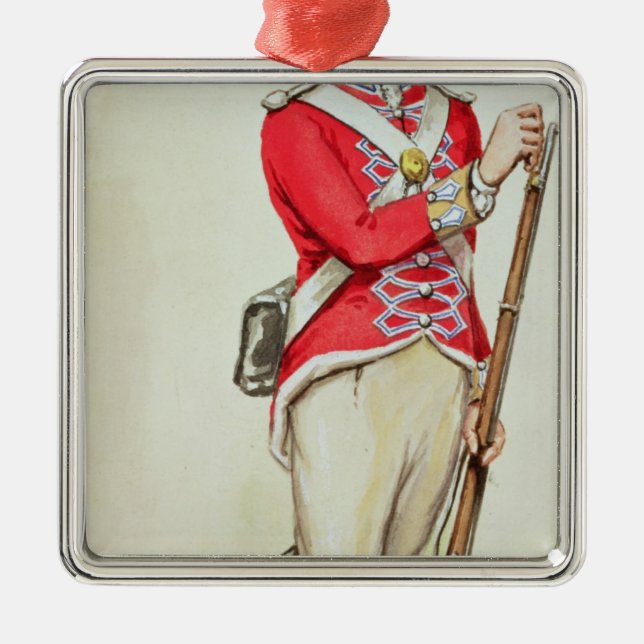 British soldier in Napoleonic times Metal Ornament (Front)
