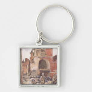 British Soldiers in the Ruins of Peronne, 1917 Keychain