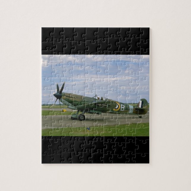 British Spitfire, Camouflage, Taxiing_WWII Planes Jigsaw Puzzle (Vertical)