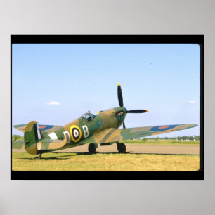 British Spitfire, Rear Quarter View_WWII Planes Poster