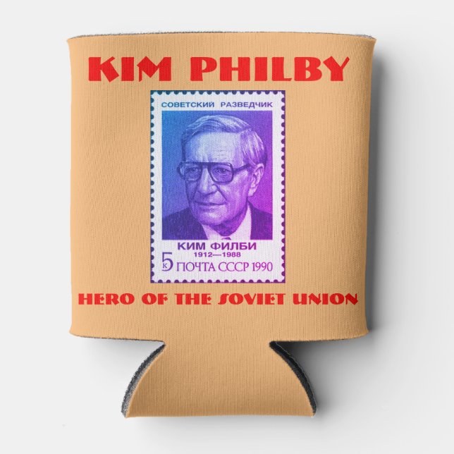 British Spy Kim Philby, Hero of the Soviet Union Can Cooler (Front)