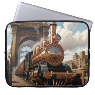 British Steam Train Leaving London Laptop Sleeve