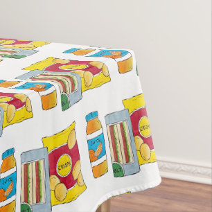 British Supermarket Meal Deal Crisps Sandwich UK Tablecloth