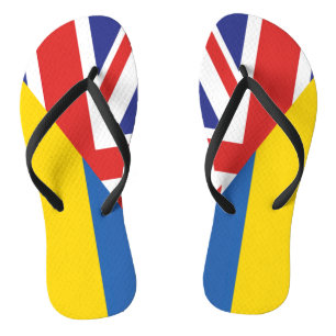 British support towards Ukraine Sherpa Blanket Flip Flops