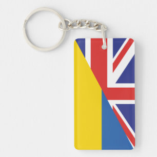 British support towards Ukraine Sherpa Blanket Keychain