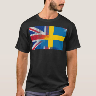 British Swedish Half Sweden Half UK Flag Essential T-Shirt