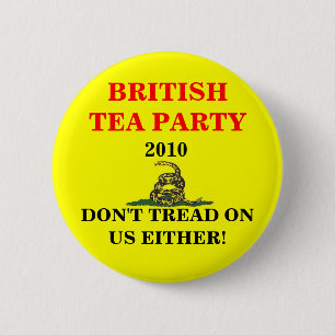 British Tea Party 2 Inch Round Button