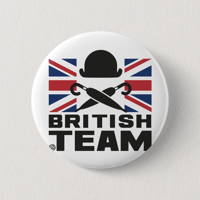 BRITISH TEAM 2 2 INCH ROUND BUTTON (Front)