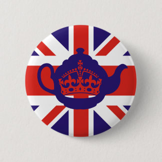British Teapot Flag 2 Inch Round Button