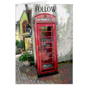 British Telephone Booth, add text