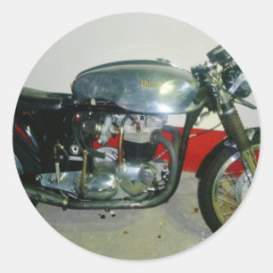 British Triton Motorcycle. Classic Round Sticker