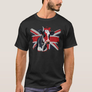 British UK Cattle on Great Britain Cow T-Shirt