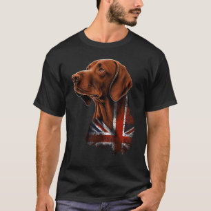 British UK Vizsla on Great Britain Vizsla T-Shirt