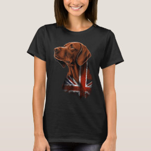 British UK Vizsla on Great Britain Vizsla T-Shirt
