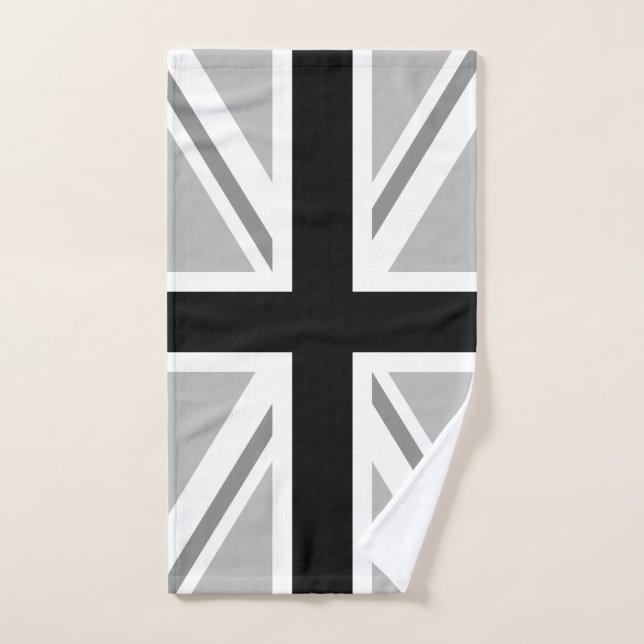 British Union Flag (Union Jack) Monochrome Hand Towel (Hand Towel)