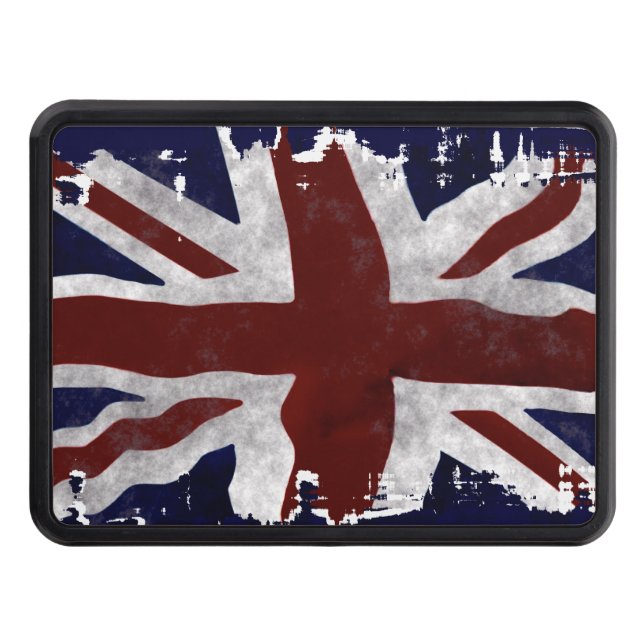 British Union Flag Union Jack Patriotic Design Trailer Hitch Cover (Front)