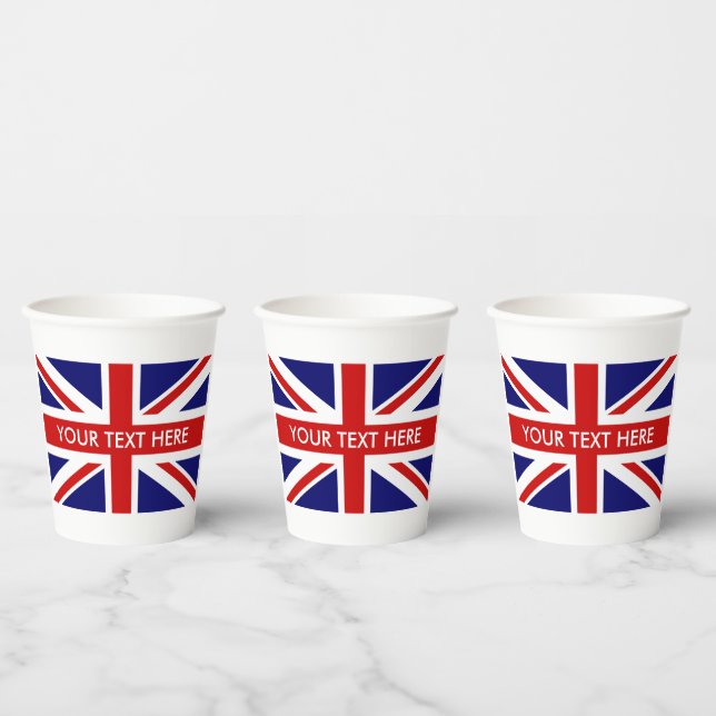 British Union Jack English pride celebration party Paper Cups (Multi)