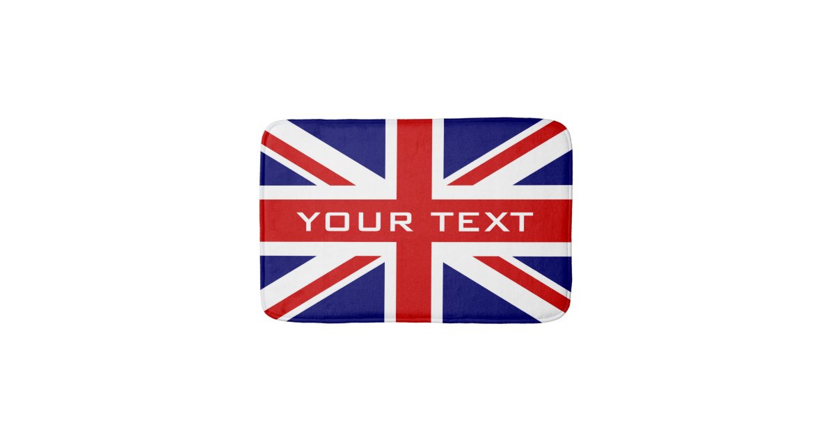 British Union Jack flag bathroom non slip bath mat Zazzle