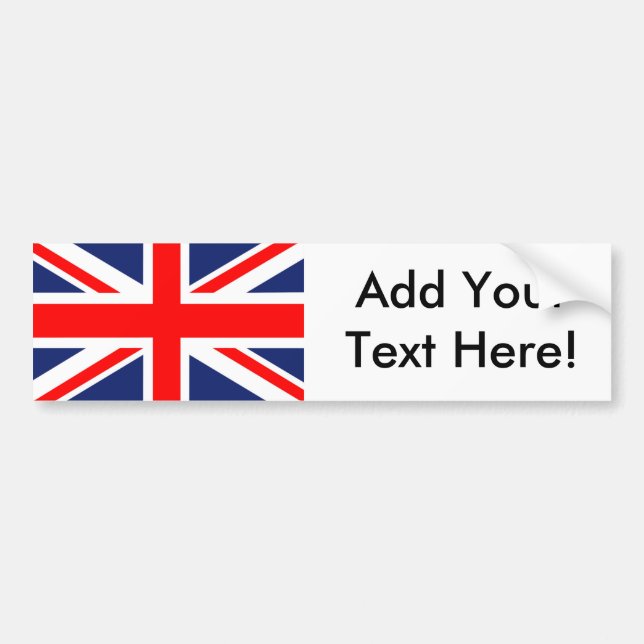 British Union Jack Flag Bumper Sticker (Front)